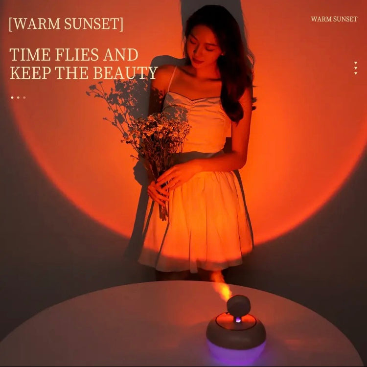 Sunset Night Light, 2 In 1 Mini Wireless Sunset Lamp, Air Humidifier Sunset Lamp Sunset Night Light, 2 In 1 Mini Wireless Sunset Lamp, Air Humidifier Sunset Lamp